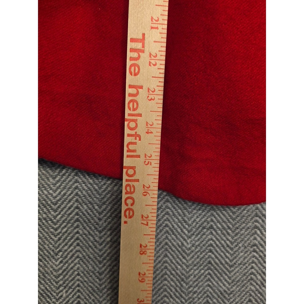 Hastings & Smith Red 100% Wool Blazer Black Velvet Collar Gold Button Petite 12 - Picture 5 of 10